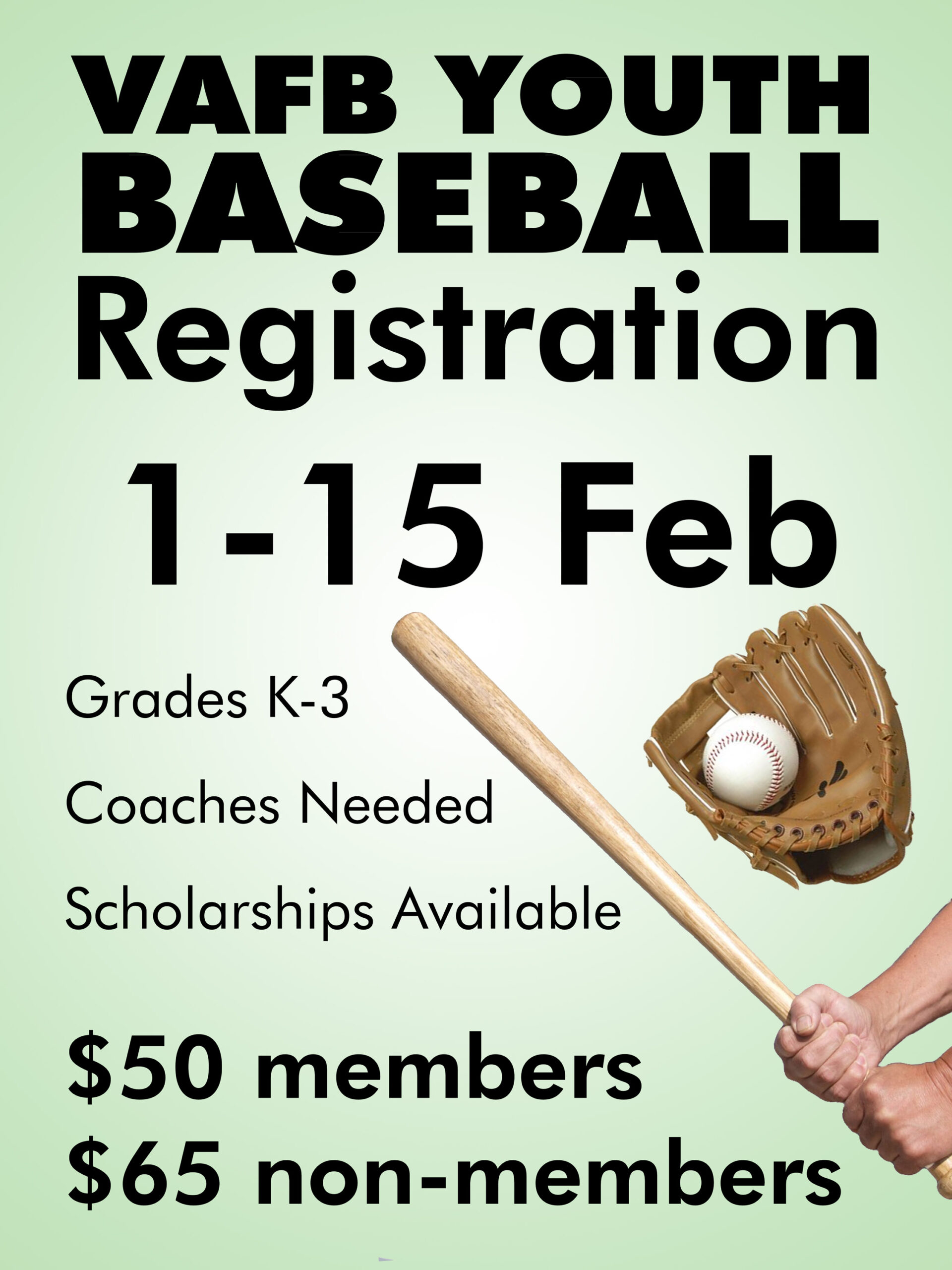 Youth Baseball Registration Road Sign JESSICA GALLOWAY